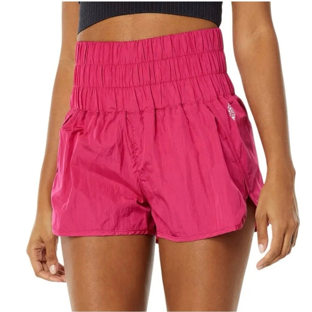 Free People The Way Home High Rise Shorts-Passion Fruit